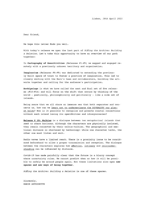 Letter Release 101